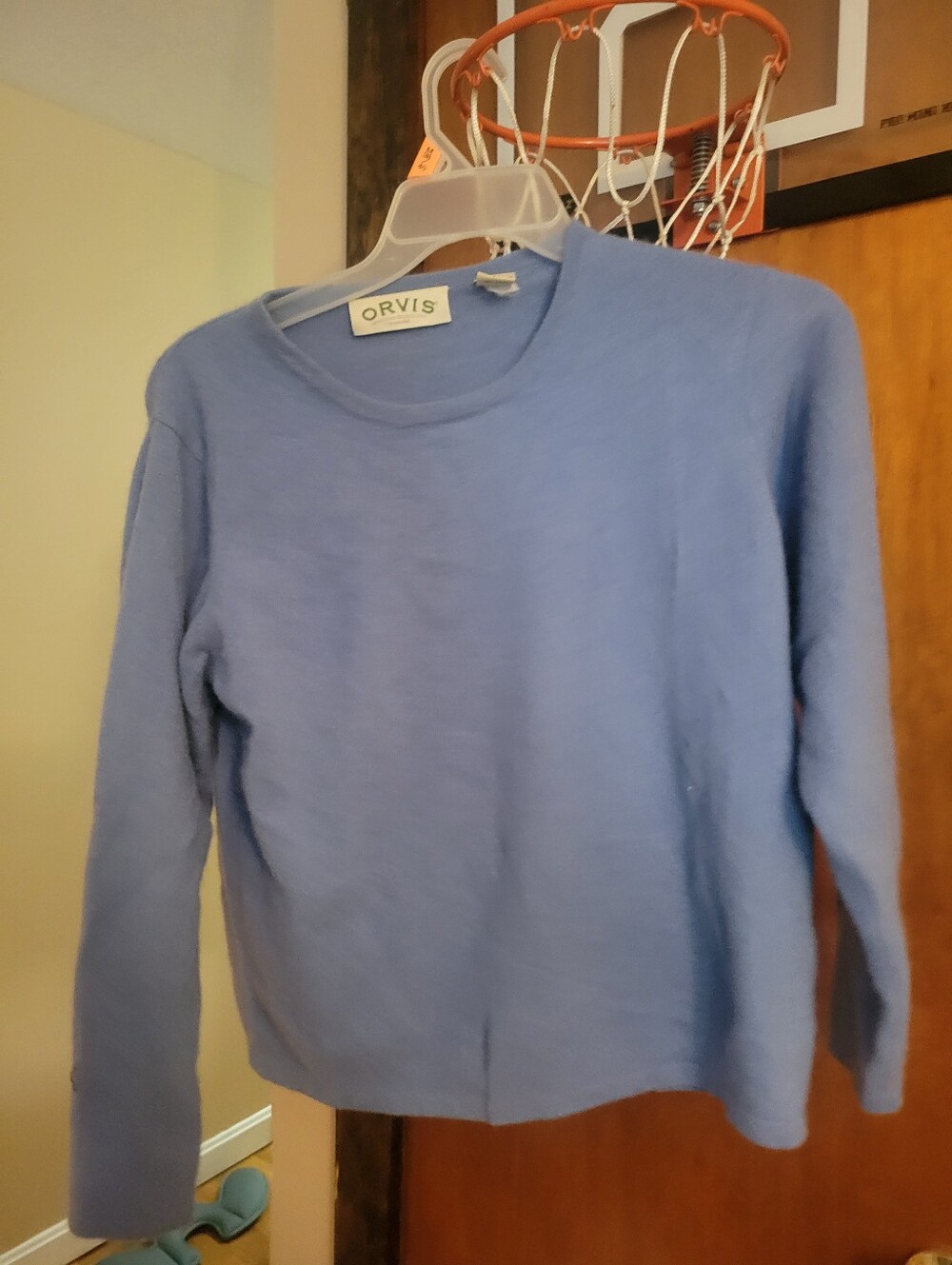 Orvis Women's 100% Cashmere Periwinkle Crewneck Sweater